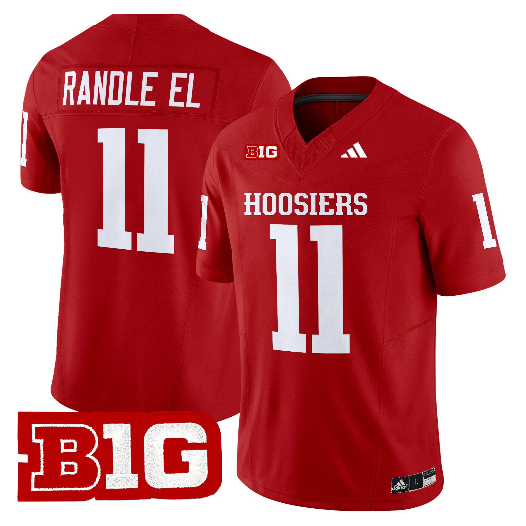 Men Indiana Hoosiers #11 Randle el Red 2024 Vapor Limited NCAA Jersey style 1->customized nfl jersey->Custom Jersey